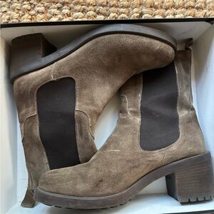 Italian Brown Suede Ankle Boots